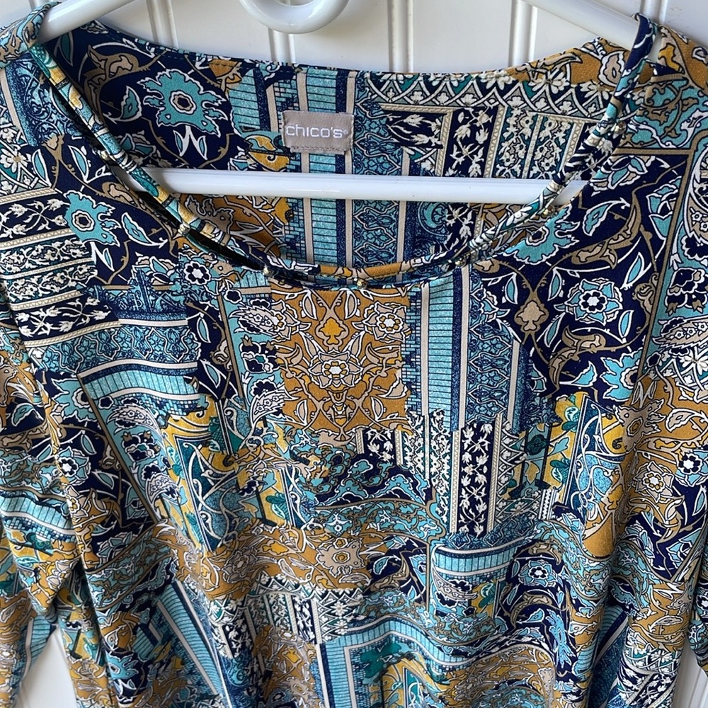 Chico's Multicolor Patterned Tunic - Picture 2 of 9